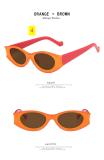 Concave contrast sunglasses Oval personality glitter sunglasses Sunglasses