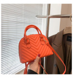 Solid color rhombus handbag casual one-shoulder cross-body shell bag