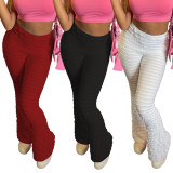 Fashion casual cattle louver micro speaker women's trousers