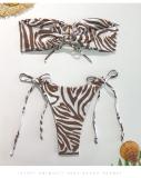 Sexy bikini striped split women's swimming suit