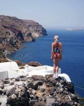 Sexy cut-out banded irregular one-piece