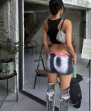 Sexy slim high waist printed skirt