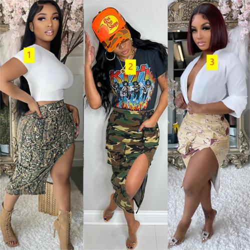 Fashion women's camouflage buttock mini skirt