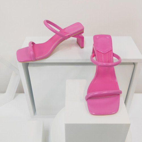 High-heeled sandals crystal heel wear oversized thong sandal sandals