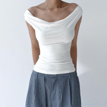 Solid Swing Neck Sleeveless Open Back Lace Up Sexy Tank Top T-shirt Solid Swing Neck Sleeveless Open Back Lace Up Sexy Tank Top T-shirt