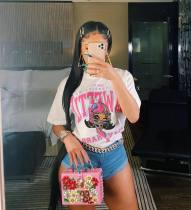 Anime cartoon graphic T-shirt Girl trend short sleeve Anime cartoon graphic T-shirt Girl trend short sleeve