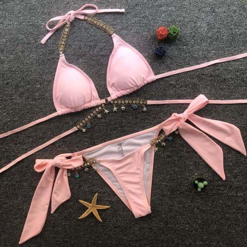 Split Swimwear Crystal Diamond Sexy Bikini
