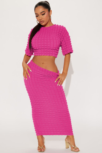 Sexy Fashion Round Neck Midlength Dress 2 Piece Set