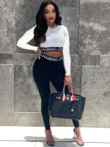 Sexy Fashion Print Slim Fit Two Piece Set
