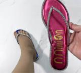 Flat slippers Large herringbone sandals