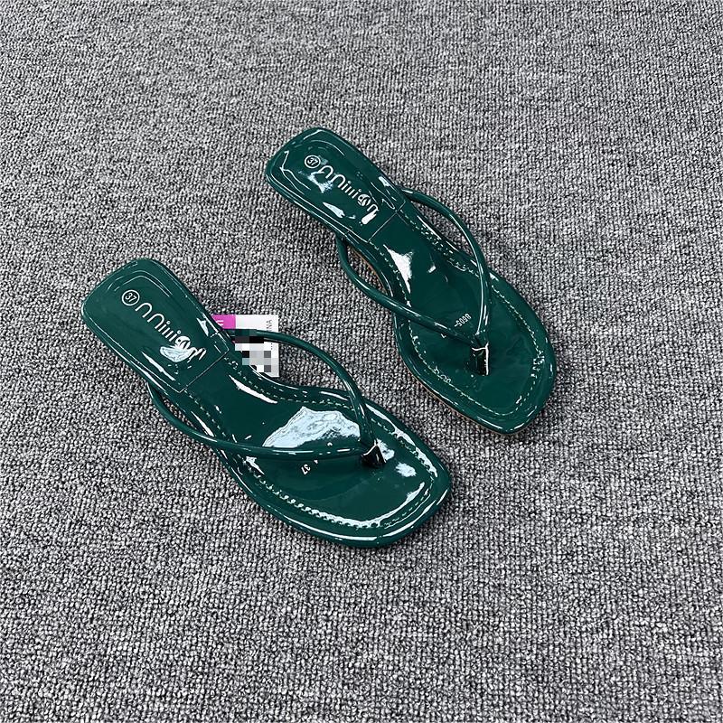 High heeled slippers for women wearing slippers outside