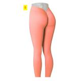 Back Waist V-Shaped Tight Hip Tight Sports Pants No Embarrassment Thread Honey Peach Hip Fitness Yoga Pants