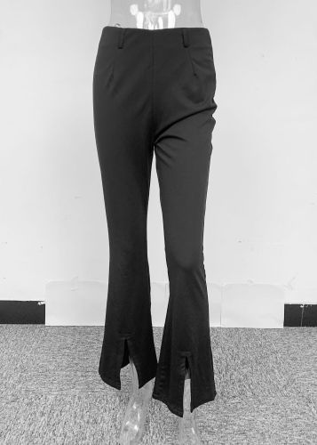 Women's flared pants, high waisted, slimming, split open casual pants, wide leg pants, women's summer pants