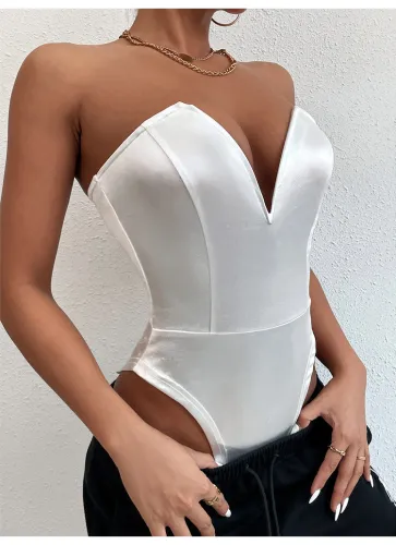 Women's tight bottomed jumpsuit jumpsuit jumpsuit Women's V-neck bra jumpsuit