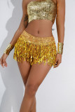 Sequin skirt tassel skirt Latin dance skirt Sequin tassel shorts bar performance clothes