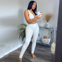 V-neck sports yoga casual pants set