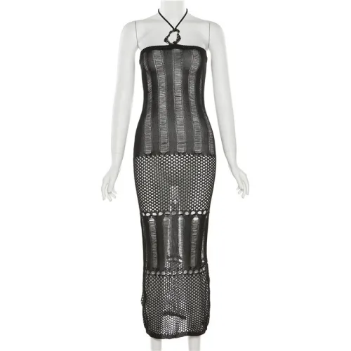 Sexy bras, low neck, hollowed out high waist, buttocks, slim fit, slimming dress