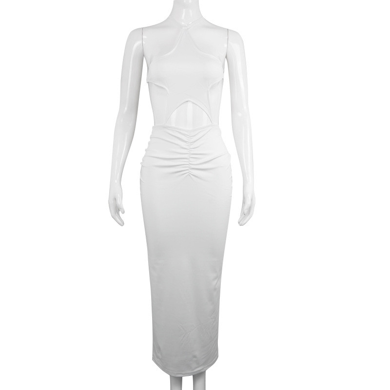 Chest Star Breast Protection Dress Cocktail Hanging Neck Dress