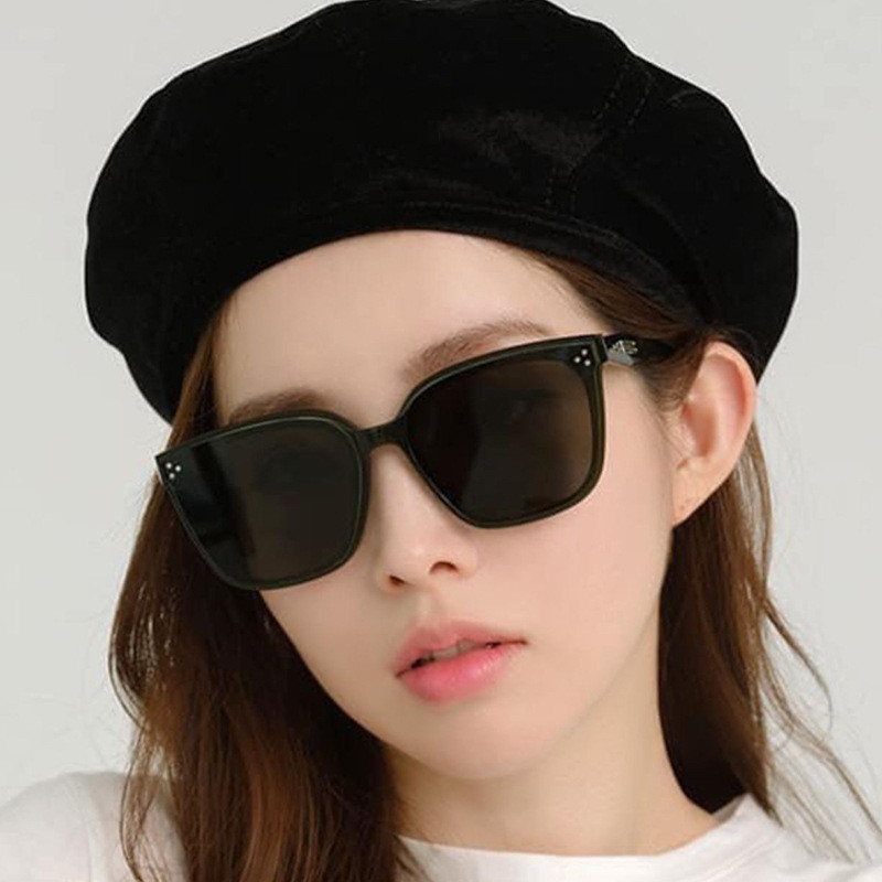 Large frame fashionable sunglasses, trendy unisex classic three point sunglasses, concave design, temperament, street photo glasses