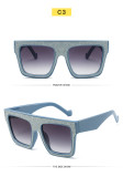 Temperament Large Frame Women's Sunglasses Sparkling Pink Trend Sunglasses Fashion Simple Square Glasses