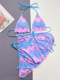 Tie dyed swimsuit bikini