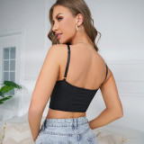 Women's Chest Wrapping Underwear Versatile Sexy Lace Perspective Slim Fit Leaky Back Strap Tank Top