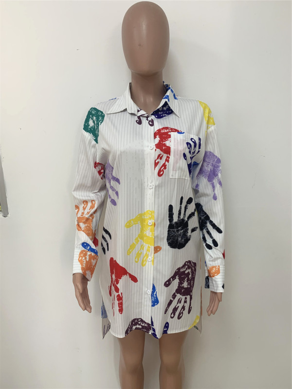 Women's cardigan printed shirt