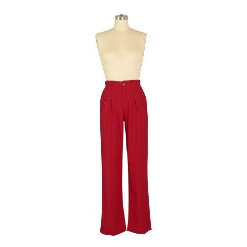 Women's linen cotton casual pants, breathable straight tube pants, cotton linen pants