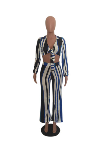 Striped casual suit