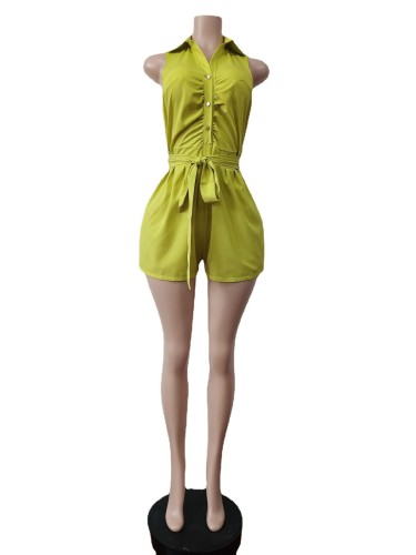 Casual Lace up Sleeveless Hoodie Shorts Slim Fit Hoodie