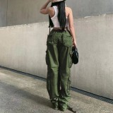 Women's street hip-hop style low waisted fashion trend work denim pants casual pants
