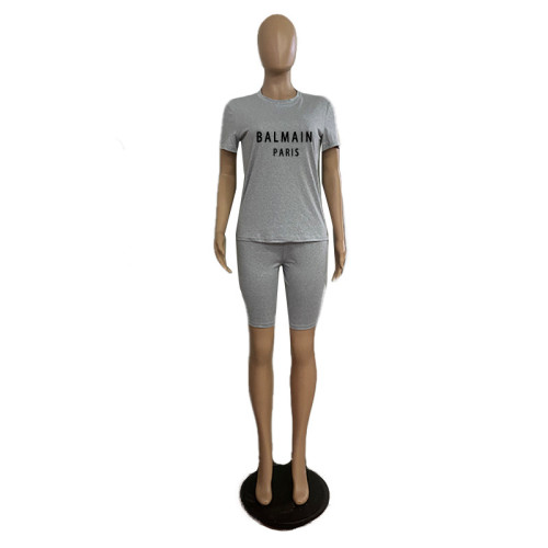 Printed English Letter Casual Set