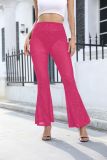 Women's sexy mesh perspective drip shaped pants with flared pants