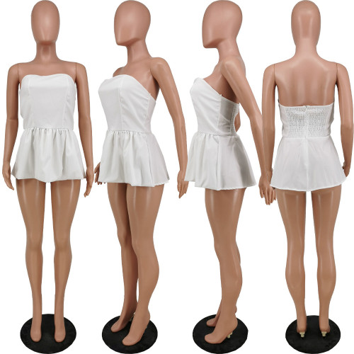 Fashionable and minimalist wrap chest skirt