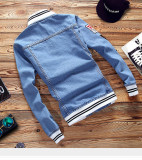 Denim jacket Trendy brand large men's stand collar top Jean jacket