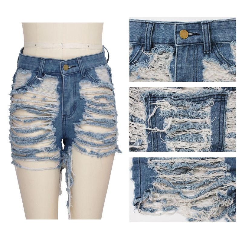 Slim Fit Versatile Spring Wash Worn Stretch Denim Shorts