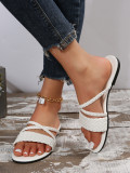 Women's shoes with casual beach flat bottomed slippers