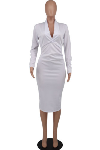 Dress French long sleeved small skirt
