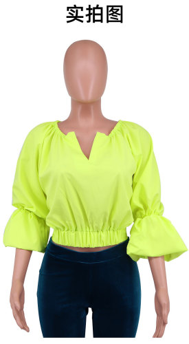 High end short sleeved loose fitting short shirt with a sense of design