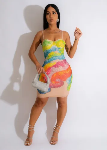 Fashionable and Sexy Hot Diamond Nightclub Slim Fit Wrap Hip Dress