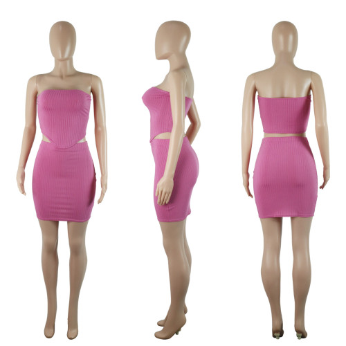 Thread bra half skirt fashion and sexy two-piece set