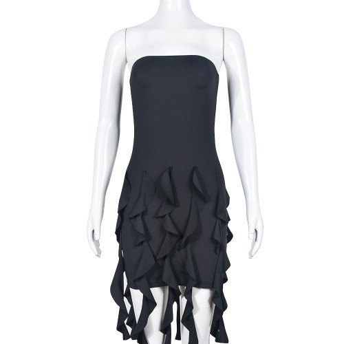 Sexy Tassel Strap Wrapped Chest Dress