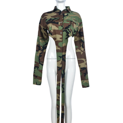 Umbilical Lace Camo Wash Coat