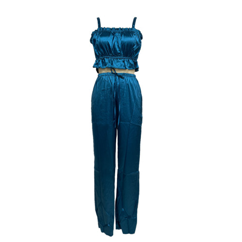 Two piece chest and wide leg set