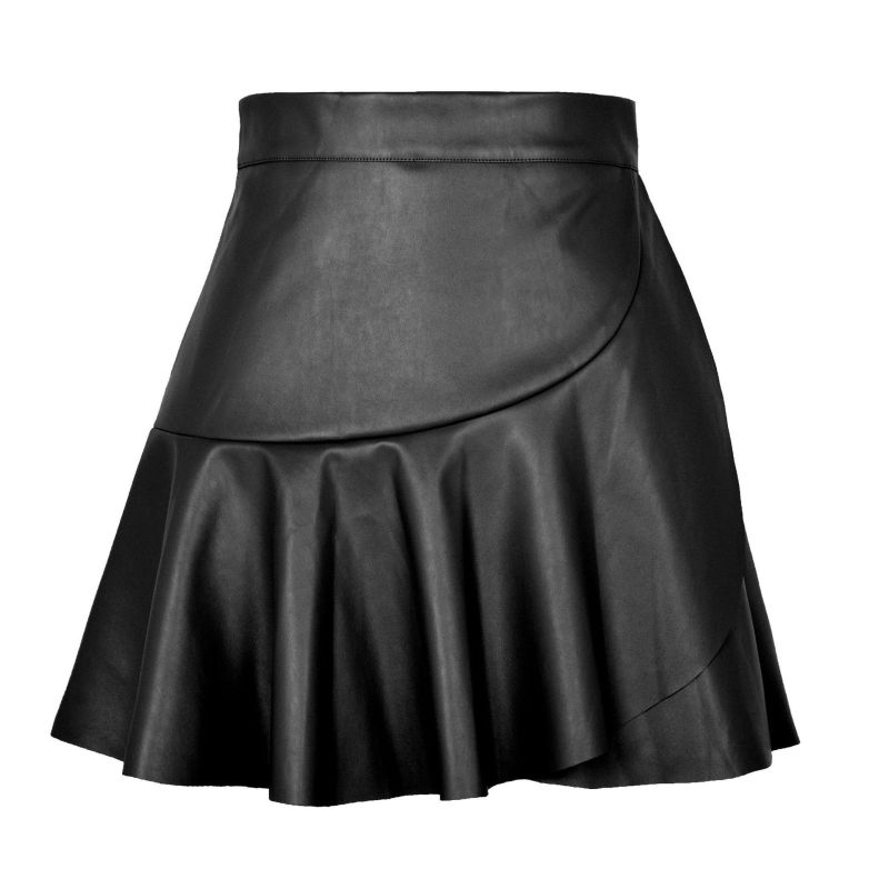 Women's sexy spicy girl PU short skirt