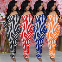 Sexy Backless Rubber Striped Women's Dress