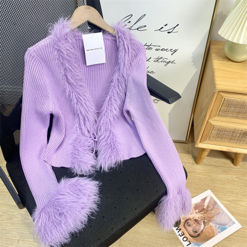 Knitted cardigan jacket