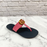 Women's thick heeled flat bottomed sandals and slippers