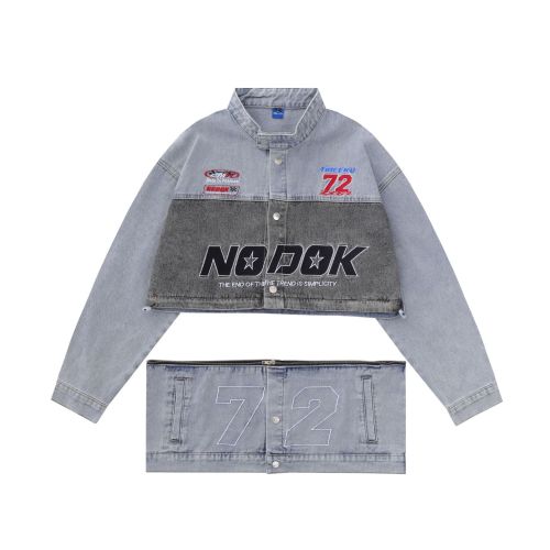 Denim embroidered jacket