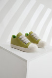 Small board shoes for female couples, candy colored personalized chubby small white shoes
